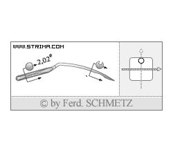 Strojové ihly pre priemyselné šijacie stroje Schmetz 1669 E EO 75