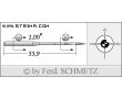 Strojové ihly pre priemyselné šijacie stroje Schmetz 134 CL SUK SERV 1 130