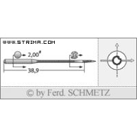 Strojové ihly pre priemyselné šijacie stroje Schmetz 5463-35 120