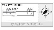 Strojové ihly pre priemyselné šijacie stroje Schmetz 134-35 LR 80