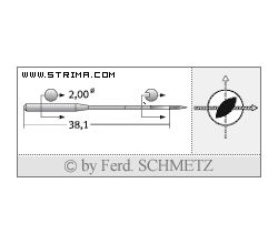 Strojové ihly pre priemyselné šijacie stroje Schmetz 134-35 LR 80