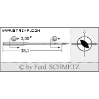 Strojové ihly pre priemyselné šijacie stroje Schmetz 134-35 LL 140