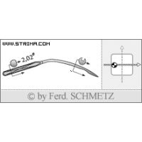 Strojové ihly pre priemyselné šijacie stroje Schmetz 251 LG SES 65