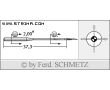 Strojové ihly pre priemyselné šijacie stroje Schmetz UY 163 GAS SES 75