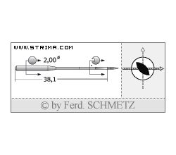 Strojové ihly pre priemyselné šijacie stroje Schmetz 134-35 LL 120