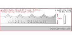 Nôž do pásovej píly 3795x12x0,45mm concave BS