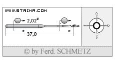 Strojové ihly pre priemyselné šijacie stroje Schmetz 29-C-151 130