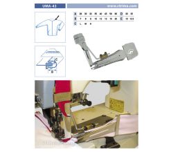 Lemovač lemujúci z výpustku pre šijacie stroje UMA-43 40/12x15/7,5 M