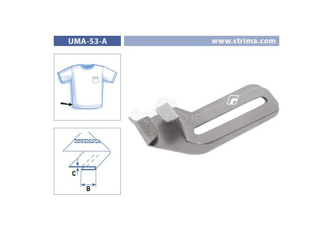 Zakladač podvíjajúci pre šijacie stroje UMA-53-A