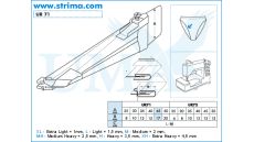 Lemovač jednostranný pre šijacie stroje UMA-71 45/17/10 M