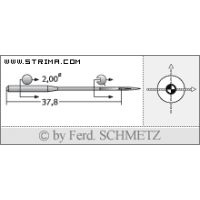 Strojové ihly pre priemyselné šijacie stroje Schmetz B-67 SES 80