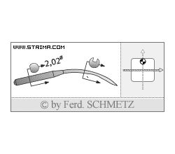 Strojové ihly pre priemyselné šijacie stroje Schmetz 60 M 80
