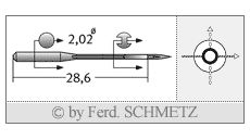 Strojové ihly pre priemyselné šijacie stroje Schmetz 82X1 80