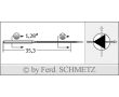 Strojové ihly pre priemyselné šijacie stroje Schmetz 46X2 TRI 75