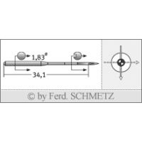 Strojové ihly pre priemyselné šijacie stroje Schmetz UY 180 GS SES SERV 7 120