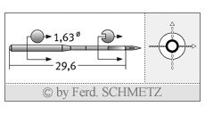 Strojové ihly pre priemyselné šijacie stroje Schmetz 1128 80