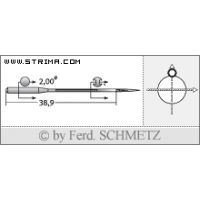Strojové ihly pre priemyselné šijacie stroje Schmetz 470 KA 130