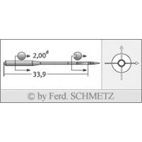 Strojové ihly pre priemyselné šijacie stroje Schmetz 265 SPI 100