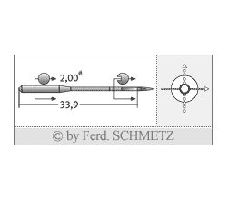 Strojové ihly pre priemyselné šijacie stroje Schmetz 265 SPI 100