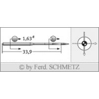 Strojové ihly pre priemyselné šijacie stroje Schmetz 287 WH SES 90