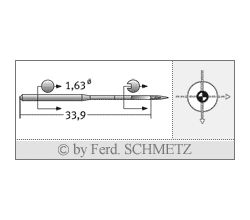 Strojové ihly pre priemyselné šijacie stroje Schmetz 287 WH SES 90