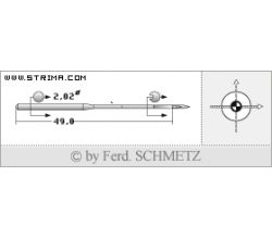 Strojové ihly pre priemyselné šijacie stroje Schmetz 2331 F SES 110