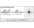 Strojové ihly pre priemyselné šijacie stroje Schmetz UY 163 GAS SUK 75