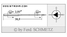 Strojové ihly pre priemyselné šijacie stroje Schmetz 135X17 DH 120