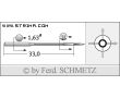 Strojové ihly pre priemyselné šijacie stroje Schmetz 1807 A 100