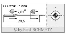 Strojové ihly pre priemyselné overlocky Schmetz B-27 SUK 140