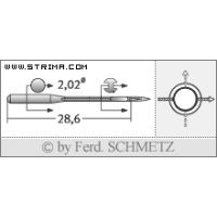 Strojové ihly pre priemyselné overlocky Schmetz B-27 SKL 100