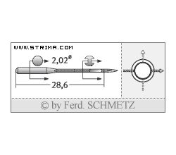 Strojové ihly pre priemyselné overlocky Schmetz B-27 SKL 100