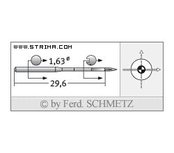 Strojové ihly pre priemyselné šijacie stroje Schmetz 88X1 SES 100