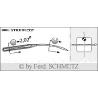 Strojové ihly pre priemyselné šijacie stroje Schmetz UY 154 GHS 110
