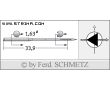 Strojové ihly pre priemyselné šijacie stroje Schmetz 34 D 100
