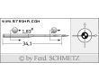 Strojové ihly pre priemyselné šijacie stroje Schmetz UY 180 GXS SERV 7 140
