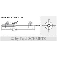 Strojové ihly pre priemyselné šijacie stroje Schmetz 149X7 SPI 90