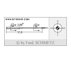 Strojové ihly pre priemyselné šijacie stroje Schmetz B-67 SES 90