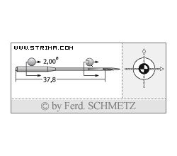 Strojové ihly pre priemyselné šijacie stroje Schmetz B-67 SUK 70