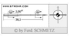 Strojové ihly pre priemyselné šijacie stroje Schmetz 134-35 CL SES SERV 7 130