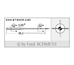 Strojové ihly pre priemyselné šijacie stroje Schmetz 134-35 CL SES SERV 7 130