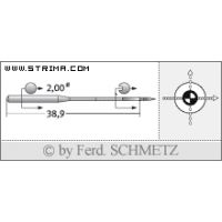 Strojové ihly pre priemyselné šijacie stroje Schmetz 135X17 SUK 130