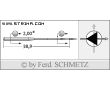 Strojové ihly pre priemyselné šijacie stroje Schmetz 135X16 TRI 180