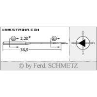 Strojové ihly pre priemyselné šijacie stroje Schmetz 135X17 DH 80