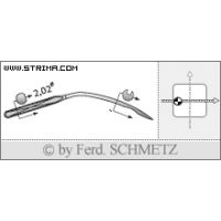 Strojové ihly pre priemyselné šijacie stroje Schmetz 251 LG SES 85