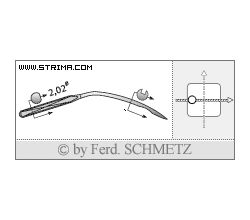 Strojové ihly pre priemyselné šijacie stroje Schmetz 251 LG 110