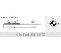 Strojové ihly pre priemyselné šijacie stroje Schmetz 854 S STR 110