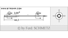 Strojové ihly pre priemyselné šijacie stroje Schmetz 190 (R) 125