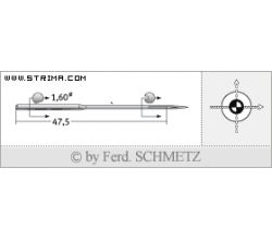 Strojové ihly pre priemyselné šijacie stroje Schmetz 110 S TOP SUK 100