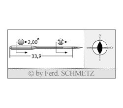 Strojové ihly pre priemyselné šijacie stroje Schmetz 4463 KK S 110